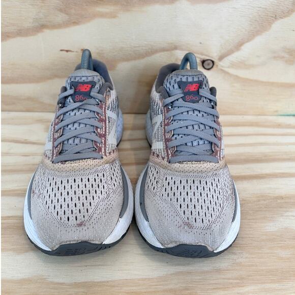 New Balance - 860v9 - Running Shoes - Gray/Pink - Women's - 8.5 D - W860GR9 - Picture 2 of 9